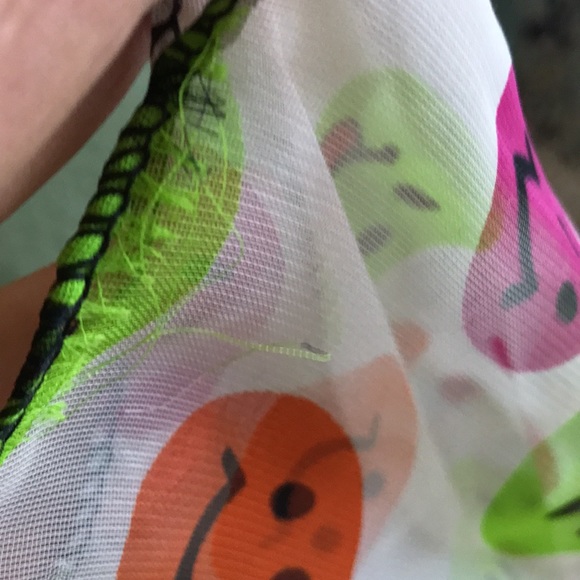 Vintage smiley face scarf, funny mod Retro SMILE! - Picture 5 of 5